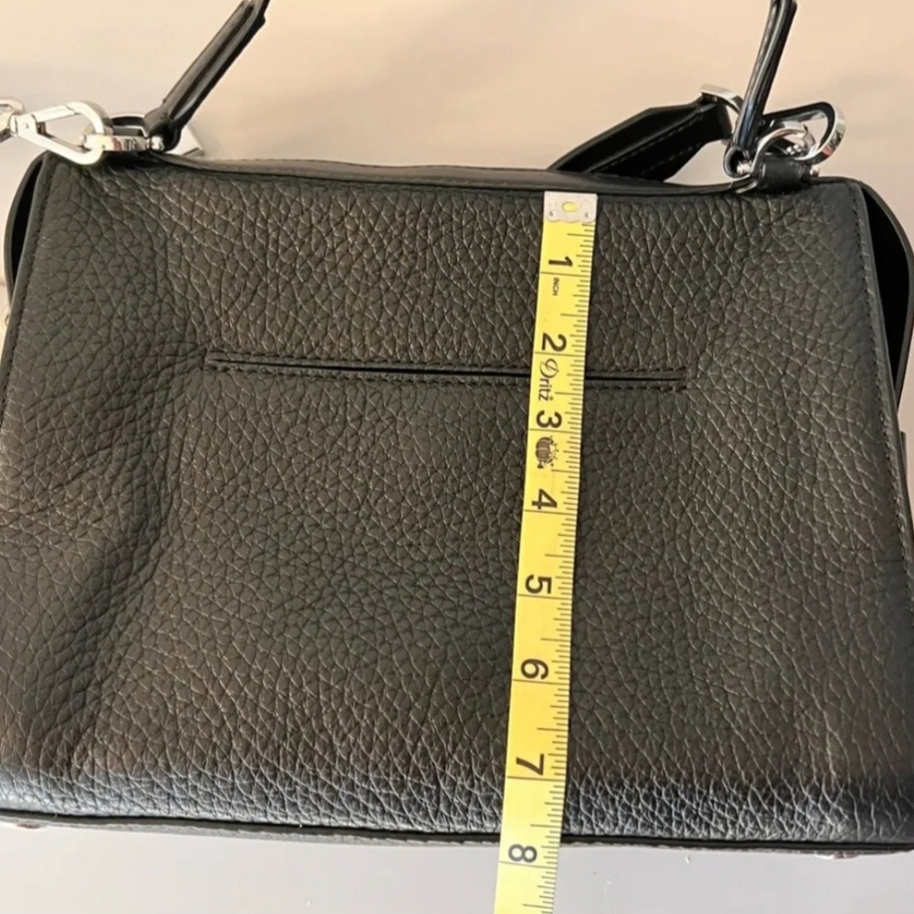 Michael Kors INGRID Medium Shoulder Black Leather Handbag - Picture 7 of 8